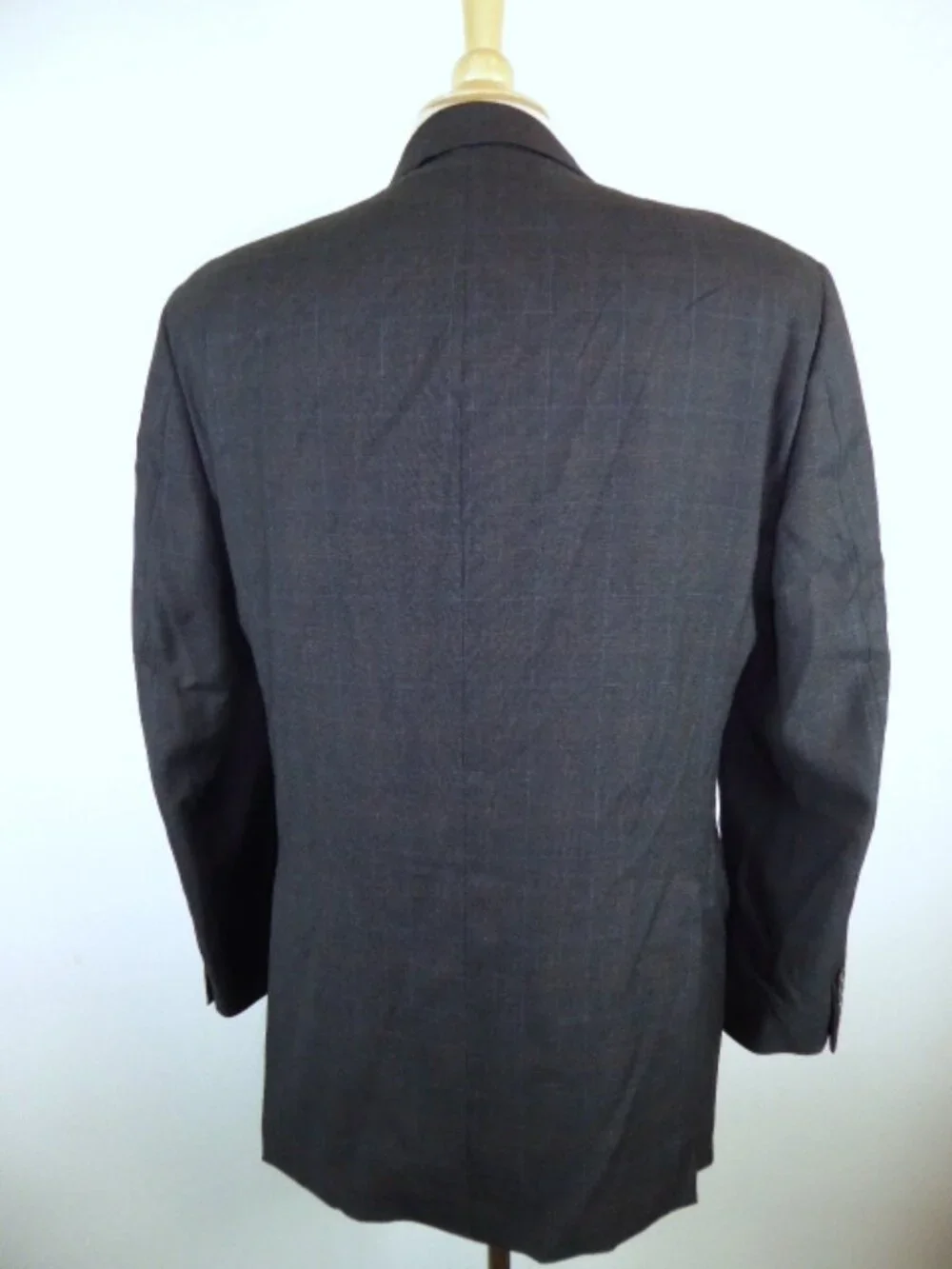 L'OUMO loro piana gray windowpane box plaid blazer jacket 40 i50